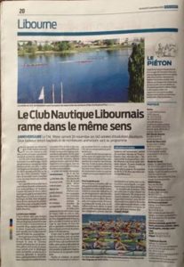 -140ème Anniversaire du Club Nautique de Libourne 1876/2016-Sud Ouest 11 novembre 2016-