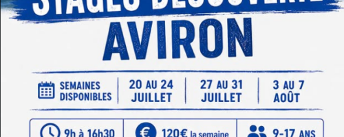 stage découverte aviron été 2026