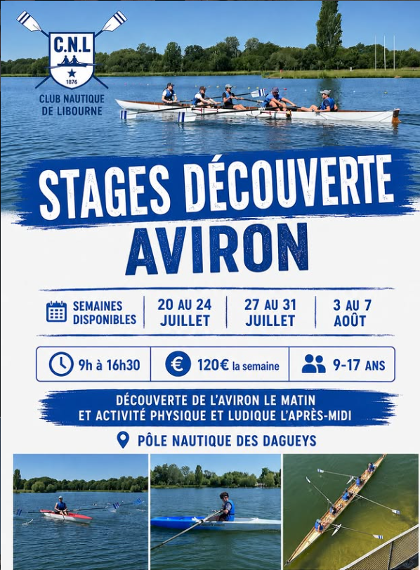 Lire la suite à propos de l’article stage découverte aviron été 2026